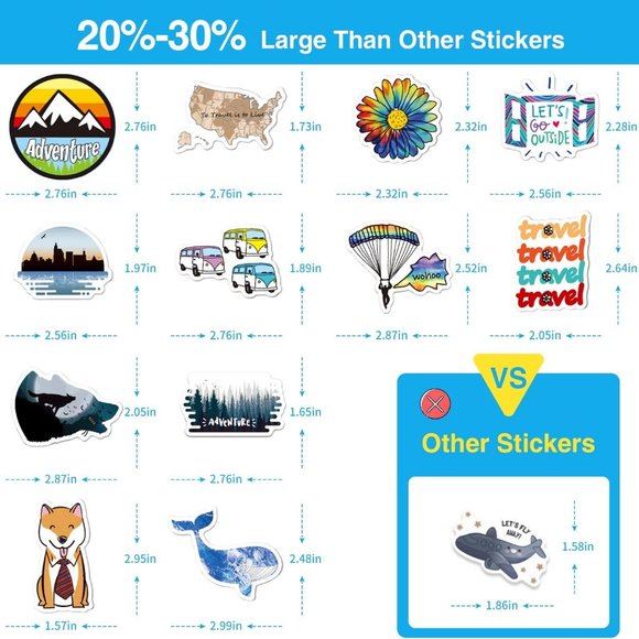 3/$15 - NEW (10 Count) VARIETY PACK OF VINYL STICKERS Waterproof Stickers 2-3 in - Picture 10 of 12